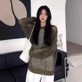 ニット トップス 透かし編みメッシュ | Belle Cie | 詳細画像6 