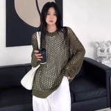 ニット トップス 透かし編みメッシュ | Belle Cie | 詳細画像7 