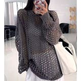 ニット トップス 透かし編みメッシュ | Belle Cie | 詳細画像10 