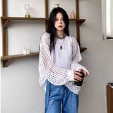 ニット トップス 透かし編みメッシュ | Belle Cie | 詳細画像11 