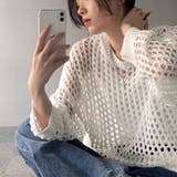 ニット トップス 透かし編みメッシュ | Belle Cie | 詳細画像14 