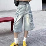 サックス | デニムパンツ カーゴ カーゴパンツ | Belle Cie