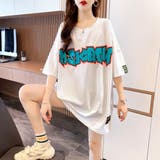 ロゴTシャツ レディース/ビッグシルエット/韓国ストリート/M~XXL | Belle Cie | 詳細画像4