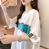ロゴTシャツ レディース/ビッグシルエット/韓国ストリート/M~XXL | Belle Cie | 詳細画像6
