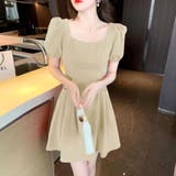 オフベージュ | ワンピース 半袖 ミニワンピース | Belle Cie