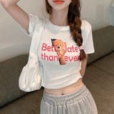ホワイト | Tシャツ トップス 半袖 | Belle Cie