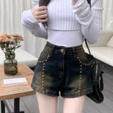 ブラック | ショートパンツ デニムパンツ ミニ丈 | Belle Cie