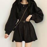 ブラック | ワンピース ミニワンピ 長袖 | Belle Cie