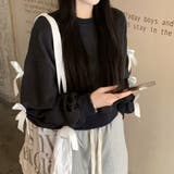 ブラック | スウェット 長袖 トップス | Belle Cie