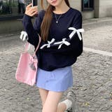 ネイビー | スウェット 長袖 トップス | Belle Cie