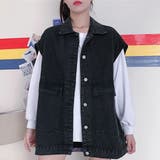 ブラック | ベスト ジレ デニムベスト | Belle Cie