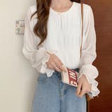 シフォンブラウス 長袖 シアートップス | Belle Cie | 詳細画像8 