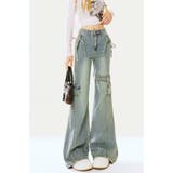 フレアパンツ デニムパンツ ブーツカット | Belle Cie | 詳細画像9 