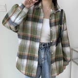 II(グリーン×ブラウン) | シャツ トップス 羽織り | Belle Cie