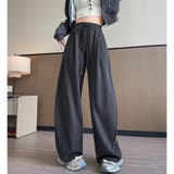 チャコールグレー | スウェットパンツ ワイド バレル | Belle Cie