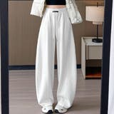 ホワイト | スウェットパンツ ワイド バレル | Belle Cie