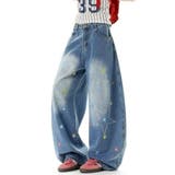 ブルー | ワイドパンツ ストレート デニムパンツ | Belle Cie