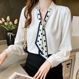 ホワイト | ブラウス シャツ ボウタイ | Belle Cie