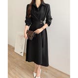 ブラック | ワンピース フレアワンピース 長袖 | Belle Cie