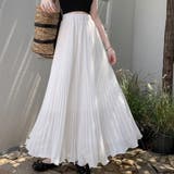 ホワイト | スカート プリーツスカート ロング | Belle Cie