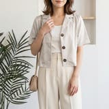 ライトグレー | シャツ ジャケット 半袖 | Belle Cie