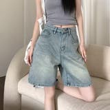 デニムハーフパンツ ハーフ ひざ丈 | Belle Cie | 詳細画像10 