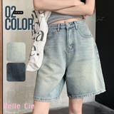 デニムハーフパンツ ハーフ ひざ丈 | Belle Cie | 詳細画像1 