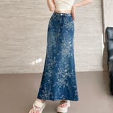 デニムスカート ロングスカート マーメイド | Belle Cie | 詳細画像4 