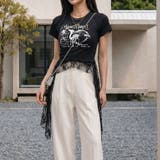ブラック | レースTシャツ レディース シアーTシャツ | Belle Cie