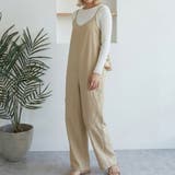 ベージュ | サロペット ワイド フリル | Belle Cie
