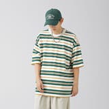 グリーン | Tシャツ 半袖 ボーダー | At Marvelous