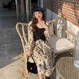 花柄 ワンピース フェイクレイヤード | Belle Cie | 詳細画像5 