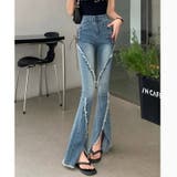 フレアパンツ デニム レディース | Belle Cie | 詳細画像4 