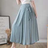 ブルー | シフォン ガウチョ 韓国ファッション | Belle Cie