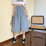 ブルー | ガウチョ スカーチョ ミモレ丈 | Belle Cie