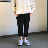 ブラック | チノパン レディース テーパードパンツ | Belle Cie