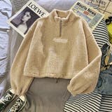 ベージュ | ハーフジップ プルオーバー トップス | Belle Cie
