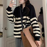 ブラック | ニット ハーフジップ プルオーバー | Belle Cie