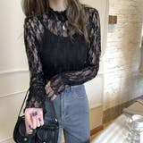 ブラック | レース Tシャツ レディース | Belle Cie