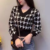 ブラック | ニット セーター 長袖 | Belle Cie