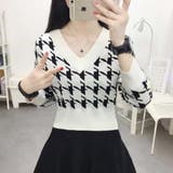 ホワイト | ニット セーター 長袖 | Belle Cie