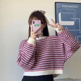 レッド | ニット プルオーバー トップス | Belle Cie