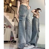 デニムパンツ ワイドパンツ フェイク | Belle Cie | 詳細画像4 