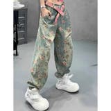 サックス | デニムパンツ ワイドパンツ ストレート | Belle Cie