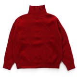 レッド | ニット トップス ハイネック | Belle Cie