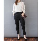 【快適ストレッチ】ウエストゴムルーズテーパードパンツ | atONE | 詳細画像58 