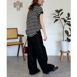 【丈長 ルーズ好き向け】綿麻サイド切り替えバギーパンツ | atONE | 詳細画像8