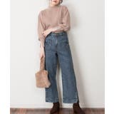 裾スリットデニムストレートパンツ | atONE | 詳細画像27
