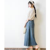 ウエストリブデニムマキシスカート | atONE | 詳細画像14