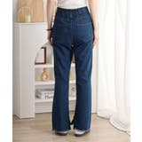 裾スリット コットンデニムフレアパンツ | atONE | 詳細画像23 